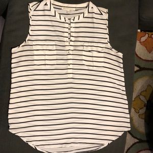 Daniel Rainn Sleeveless Stripped Blouse